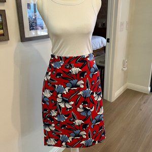 J. Crew Floral Pencil Skirt